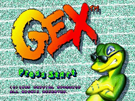 Gex title screen for Sega Saturn